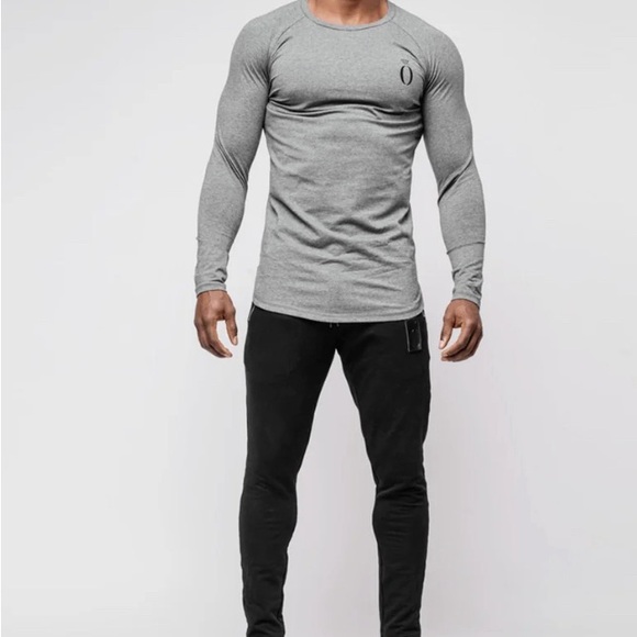 Hera Hero Men long sleeve workout shirt Beige/Brown NWT - Picture 1 of 7